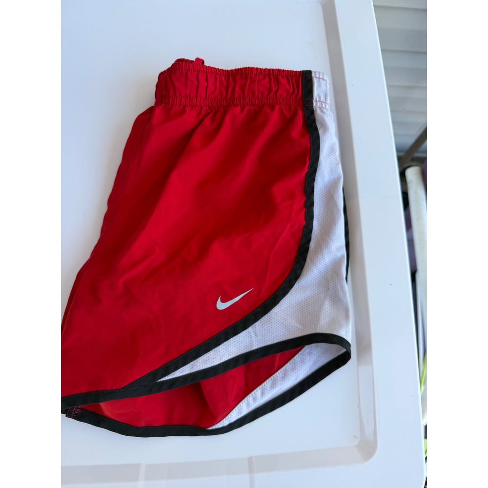 Nike Dri-FIT Tempo Running Shorts Red White Black XS Womens Athletic Workout